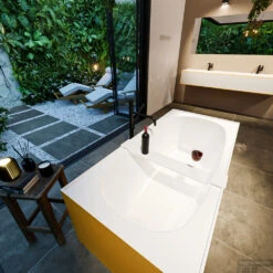 FREEZE Vrijstaand Bad 180x85cm Kleur Ocher / Talc -Winkel Voor Badkamerdouchebenodigdheden freeze 4 00014