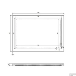 Badkamerspiegel Sapho Flut 100x70 Cm LED-Verlichting Omlijsting Wit -Winkel Voor Badkamerdouchebenodigdheden ft100 badkamerspiegel sapho flut 100x70 cm led verlichting omlijsting wit 7