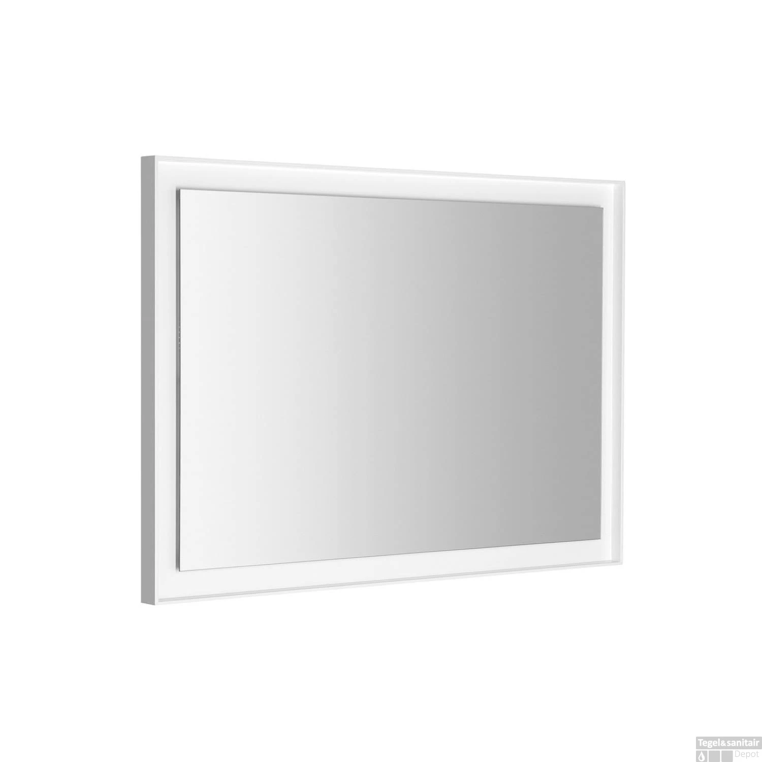 Badkamerspiegel Sapho Flut 100x70 Cm LED-Verlichting Omlijsting Wit