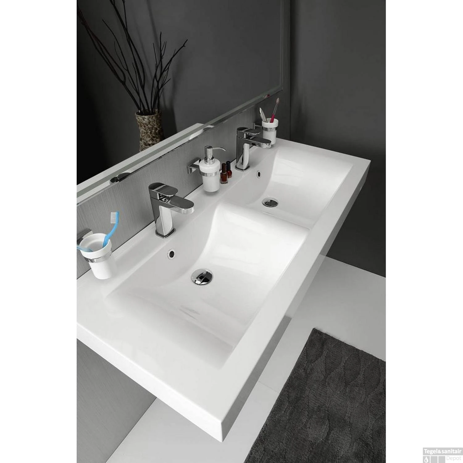 Badkamerspiegel Sapho Gemini II 110x65 Cm LED-Strips 5 Badkamerspiegel Sapho Gemini II 110x65 Cm LED-Strips - Afbeelding 5