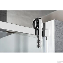 Nisdeur Sapho Volcano Schuifdeur 160x200 Cm 8 Mm Gecoat Glas Mat Zwart -Winkel Voor Badkamerdouchebenodigdheden gv1416 nisdeur sapho volcano schuifdeur 160x200 cm 8 mm gecoat glas mat zwart 3