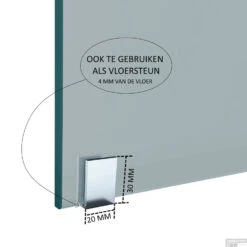 Haakse Glaskoppeling Chroom Draaibaar Tbv Stabilisatiestang -Winkel Voor Badkamerdouchebenodigdheden haakse glaskoppeling draaibaar tbv stabilisatiestang vloersteun technisch