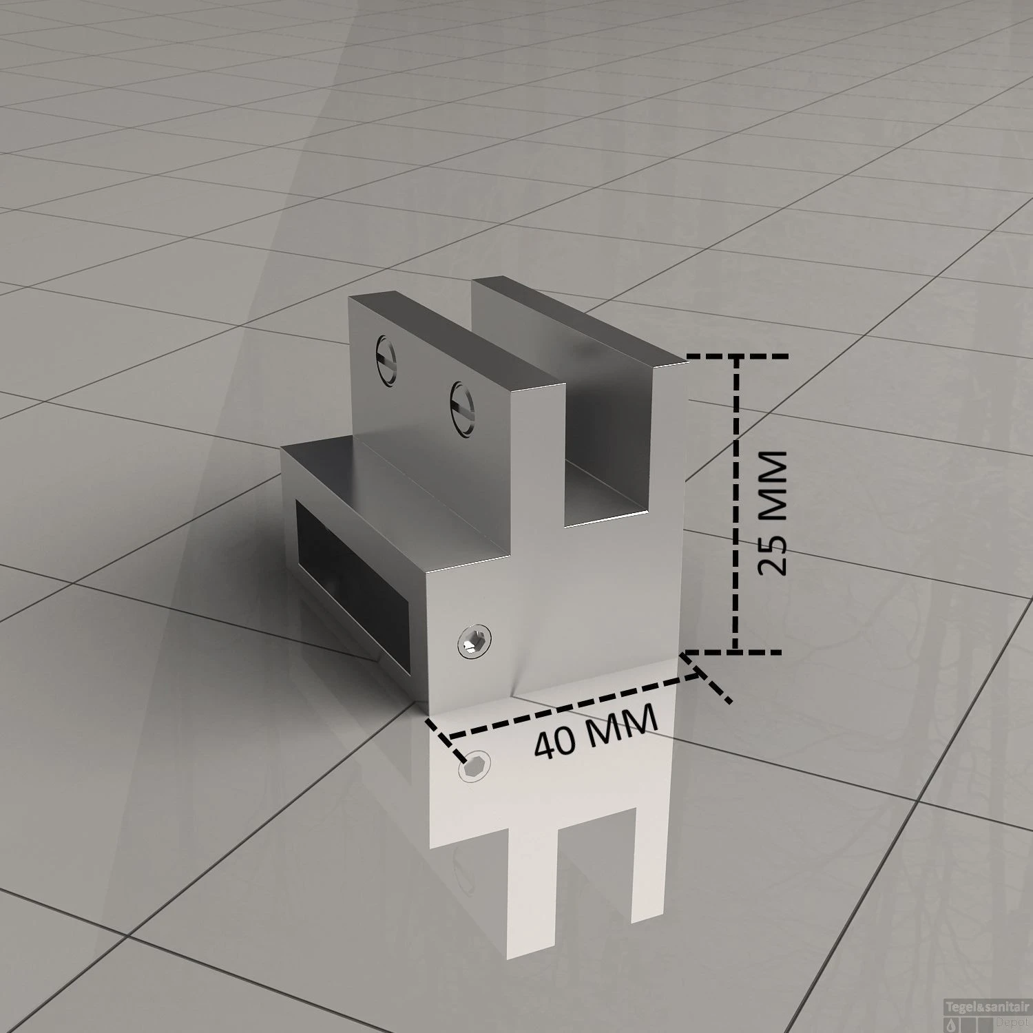 Haakse Glaskoppeling Chroom Tbv Stabilisatiestang 3 Haakse Glaskoppeling Chroom Tbv Stabilisatiestang - Afbeelding 3