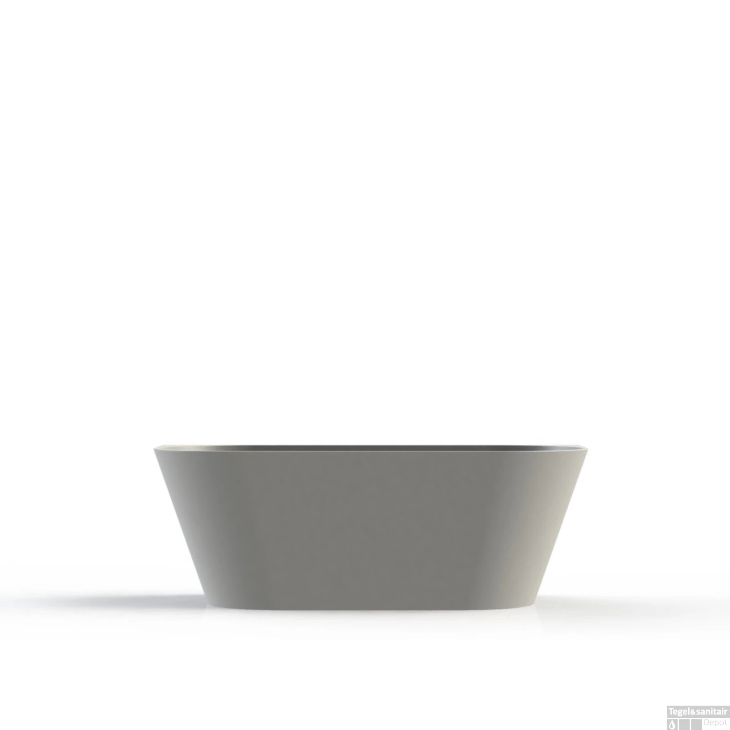 Half Vrijstaand Bad Arcqua Pinto Back To Wall 180x80x57 Cm Mat Wit - Afbeelding 3