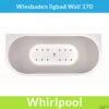 Half Vrijstaande Whirlpool Wiesbaden Wall 170x75x58 Cm Luchtsysteem Met Gunmetal Jets Glans Wit