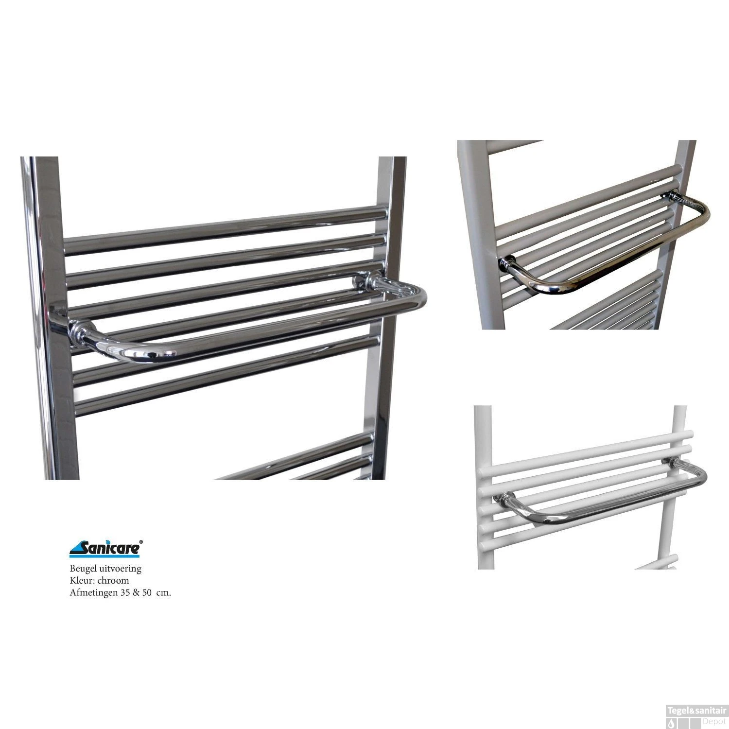 Handdoekbeugel Voor Sanicare Radiatoren 50 Cm Chroom 8 Handdoekbeugel Voor Sanicare Radiatoren 50 Cm Chroom - Afbeelding 8