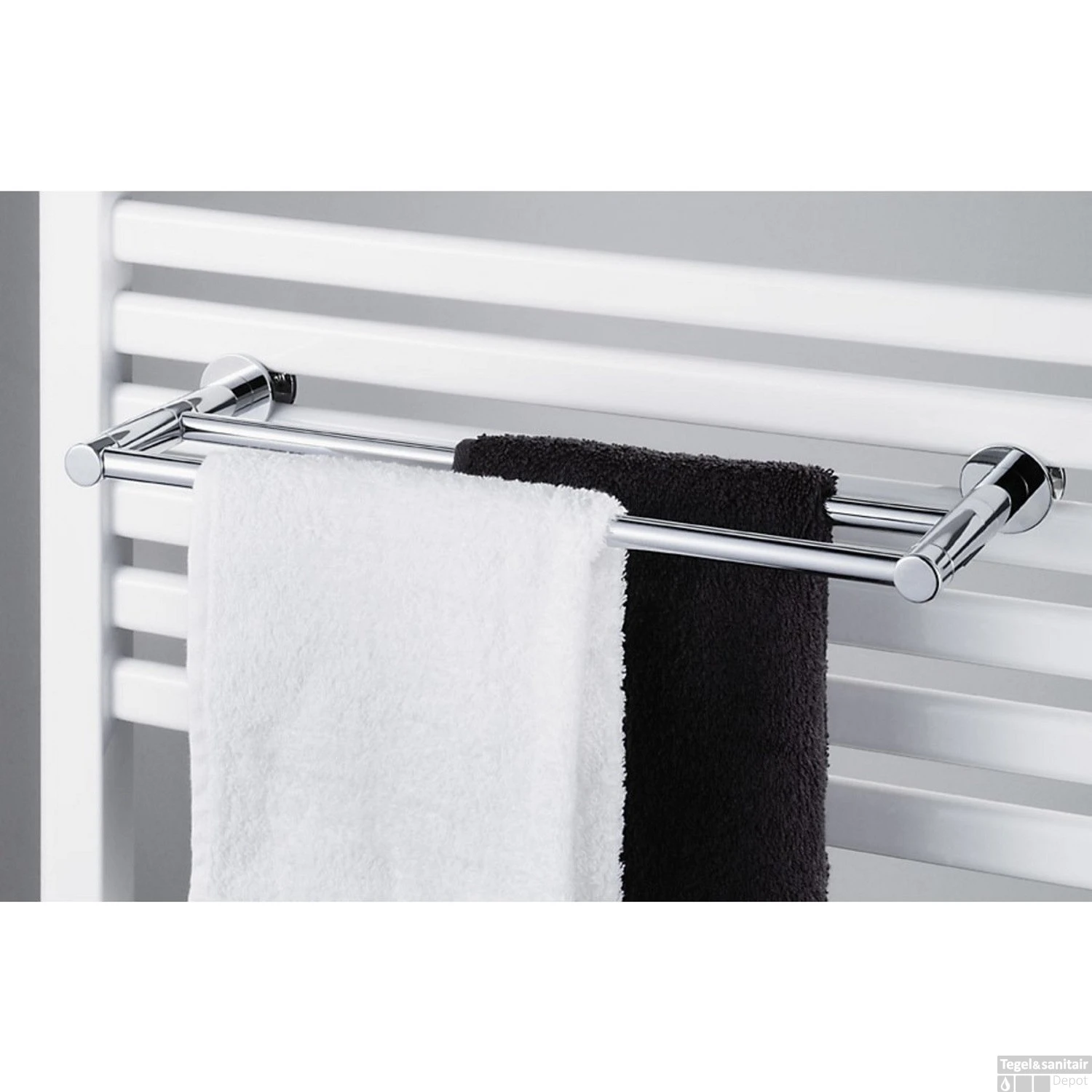 Handdoekhouder Voor Radiatoren Haceka Adoria 39,8x15,7 Cm Verchroomd Messing 2 Handdoekhouder Voor Radiatoren Haceka Adoria 39,8x15,7 Cm Verchroomd Messing - Afbeelding 2