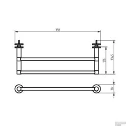 Handdoekhouder Voor Radiatoren Haceka Adoria 39,8x15,7 Cm Mat Chroom -Winkel Voor Badkamerdouchebenodigdheden handdoekhouder haceka adoria oase tech 1