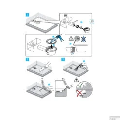 Douchebak Ideal Standard Ultra Flat Solid Vierkant (in 3 Afmetingen En 5 Kleuren) -Winkel Voor Badkamerdouchebenodigdheden handleiding1 3