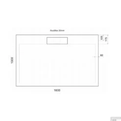 Douchebak Gegoten Marmer Sapho Irena 160x100x3.5 Cm Rechthoek Wit -Winkel Voor Badkamerdouchebenodigdheden hi160100 douchebak marmer sapho irena 160x100x3.5 cm rechthoek wit 7