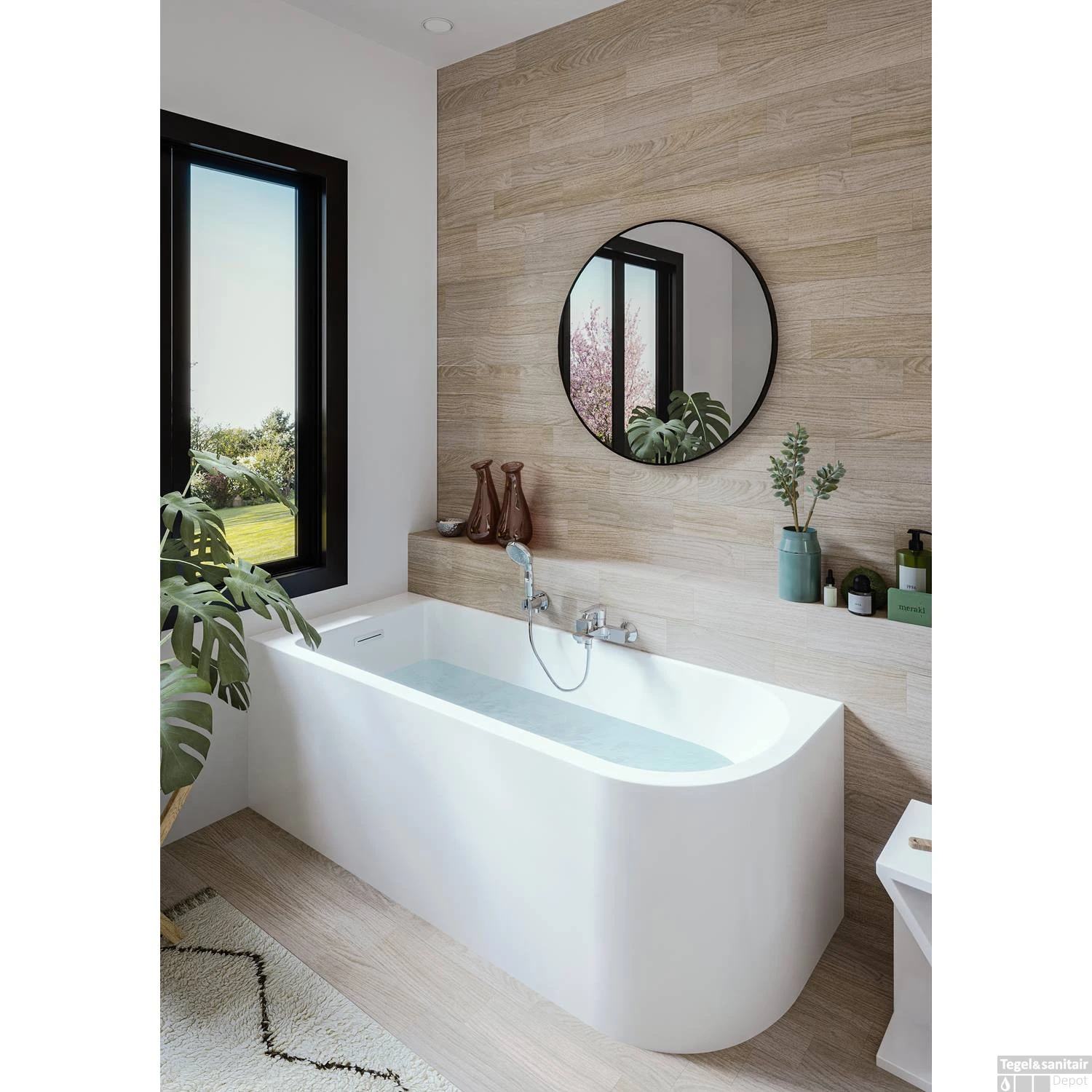 Hoekbad Allibert Serena 170x75x56 Cm Wit Links 3 Hoekbad Allibert Serena 170x75x56 Cm Wit Links - Afbeelding 3