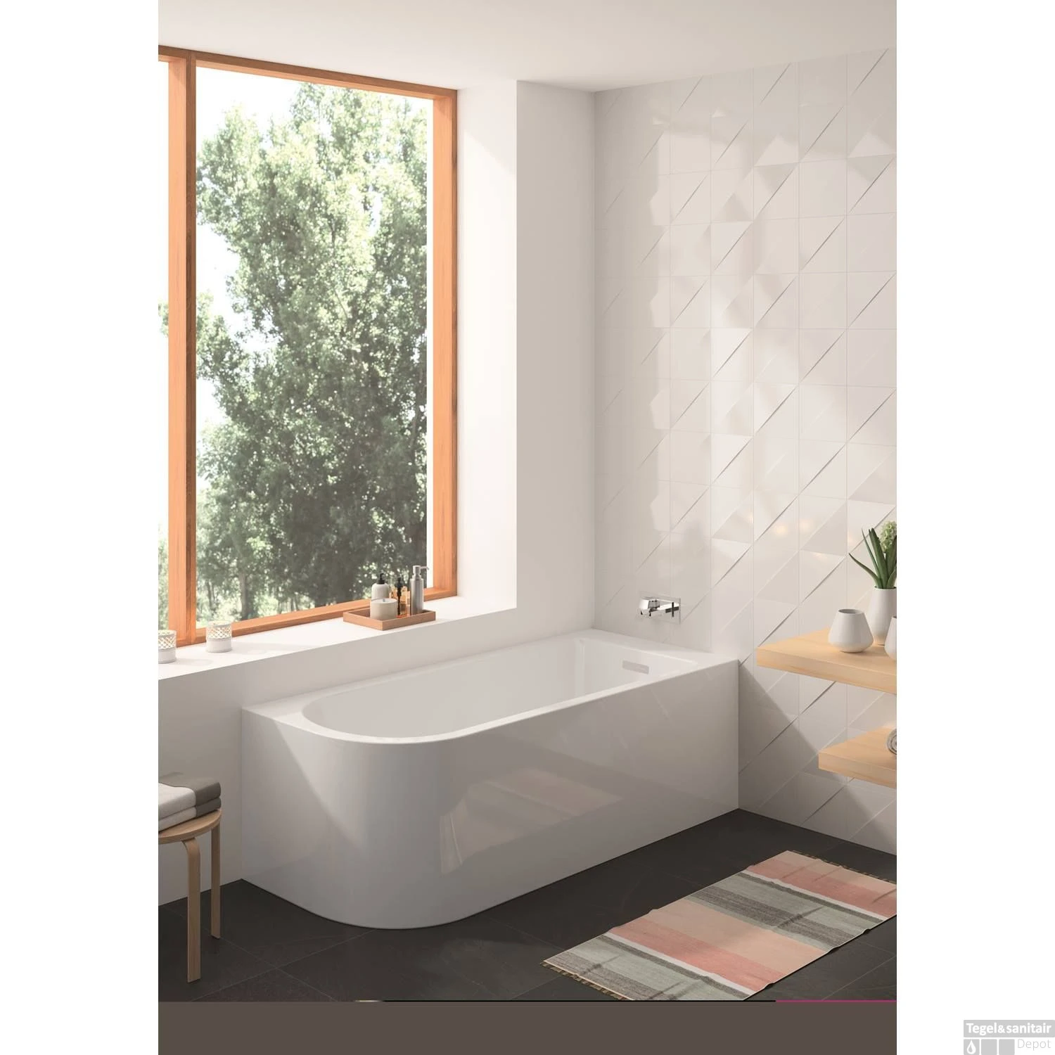 Hoekbad Allibert Serena 170x75x56 Cm Wit Rechts 3 Hoekbad Allibert Serena 170x75x56 Cm Wit Rechts - Afbeelding 3