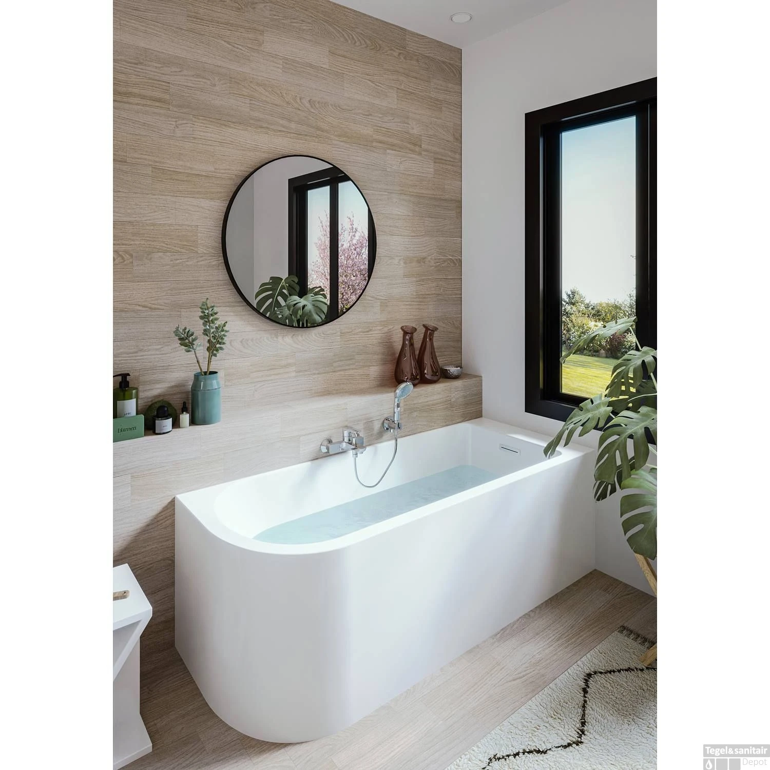 Hoekbad Allibert Serena 170x75x56 Cm Wit Rechts 4 Hoekbad Allibert Serena 170x75x56 Cm Wit Rechts - Afbeelding 4