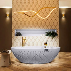 HOLM Vrijstaand Bad 180x85cm Kleur Cale / Cale 11 HOLM Vrijstaand Bad 180x85cm Kleur Cale / Cale -Winkel Voor Badkamerdouchebenodigdheden holm 2 00021