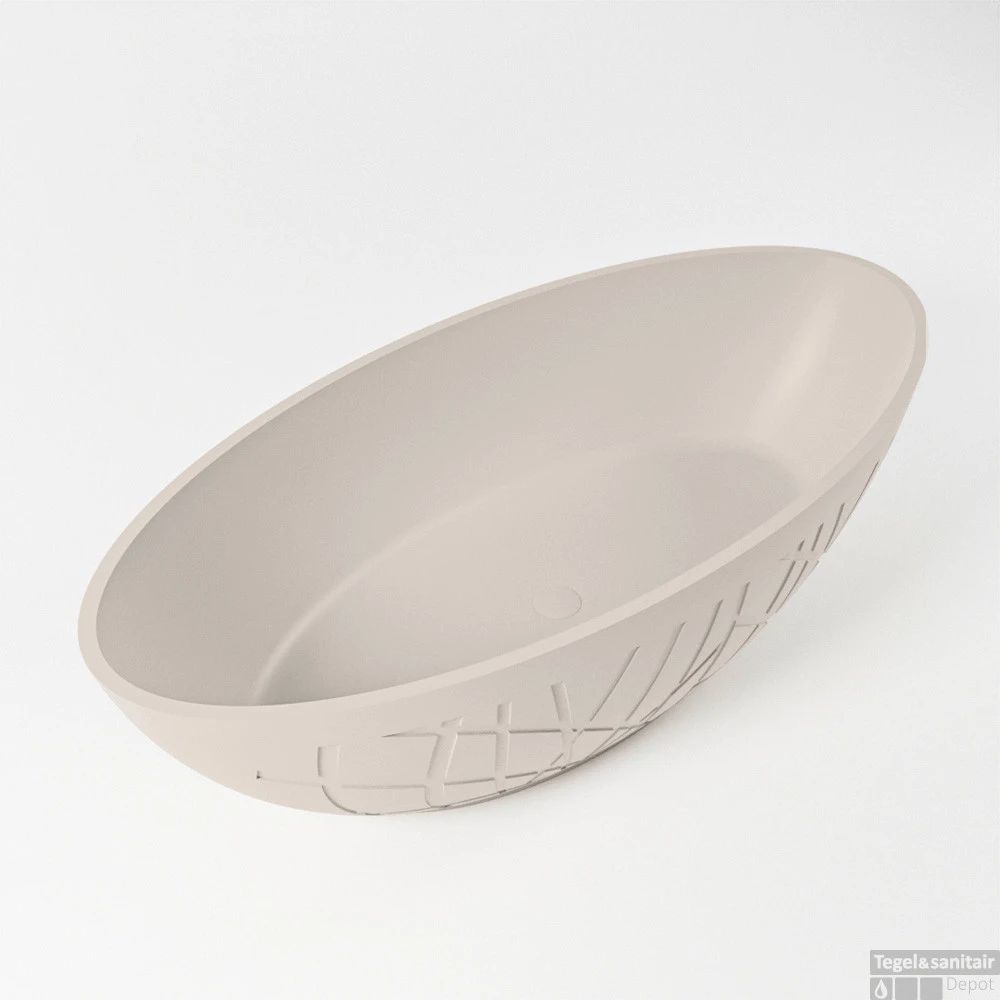 HOLM Vrijstaand Bad 180x85cm Kleur Linen / Linen 1 HOLM Vrijstaand Bad 180x85cm Kleur Linen / Linen