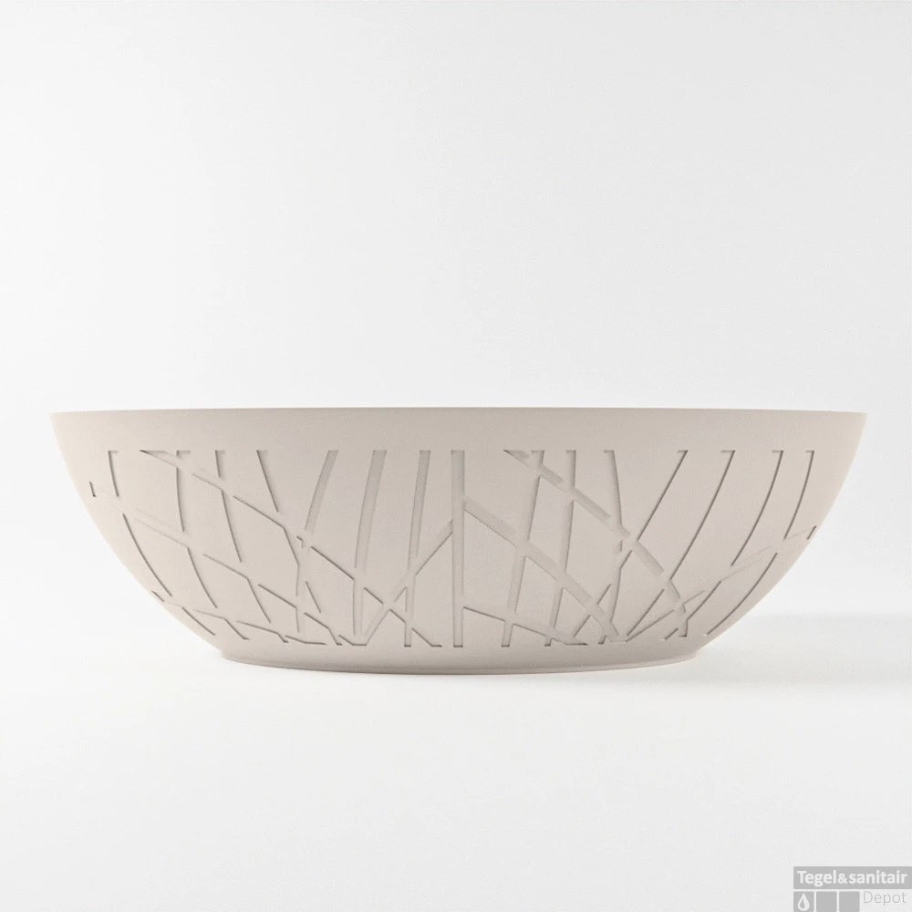 HOLM Vrijstaand Bad 180x85cm Kleur Linen / Linen 9 HOLM Vrijstaand Bad 180x85cm Kleur Linen / Linen - Afbeelding 9