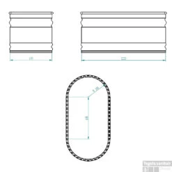 Tankkd IJsbad | Green Label Oval | 122x61x61cm | Aluminium -Winkel Voor Badkamerdouchebenodigdheden ijsbad tankkd green label oval 122x61x61 cm aluminium tech