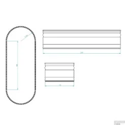 Tankkd IJsbad | Green Label Oval | 244x61x91cm | Aluminium -Winkel Voor Badkamerdouchebenodigdheden ijsbad tankkd green label oval 244x61x91 cm aluminium tech