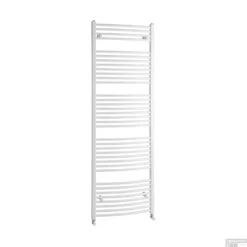 Handdoekradiator Sapho Aqualine Radiators Gebogen 186.8x60 Cm Wit