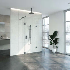 Inloopdouche Compleet Just Creating Profielloos 90x120/30 Cm Reversed Gunmetal