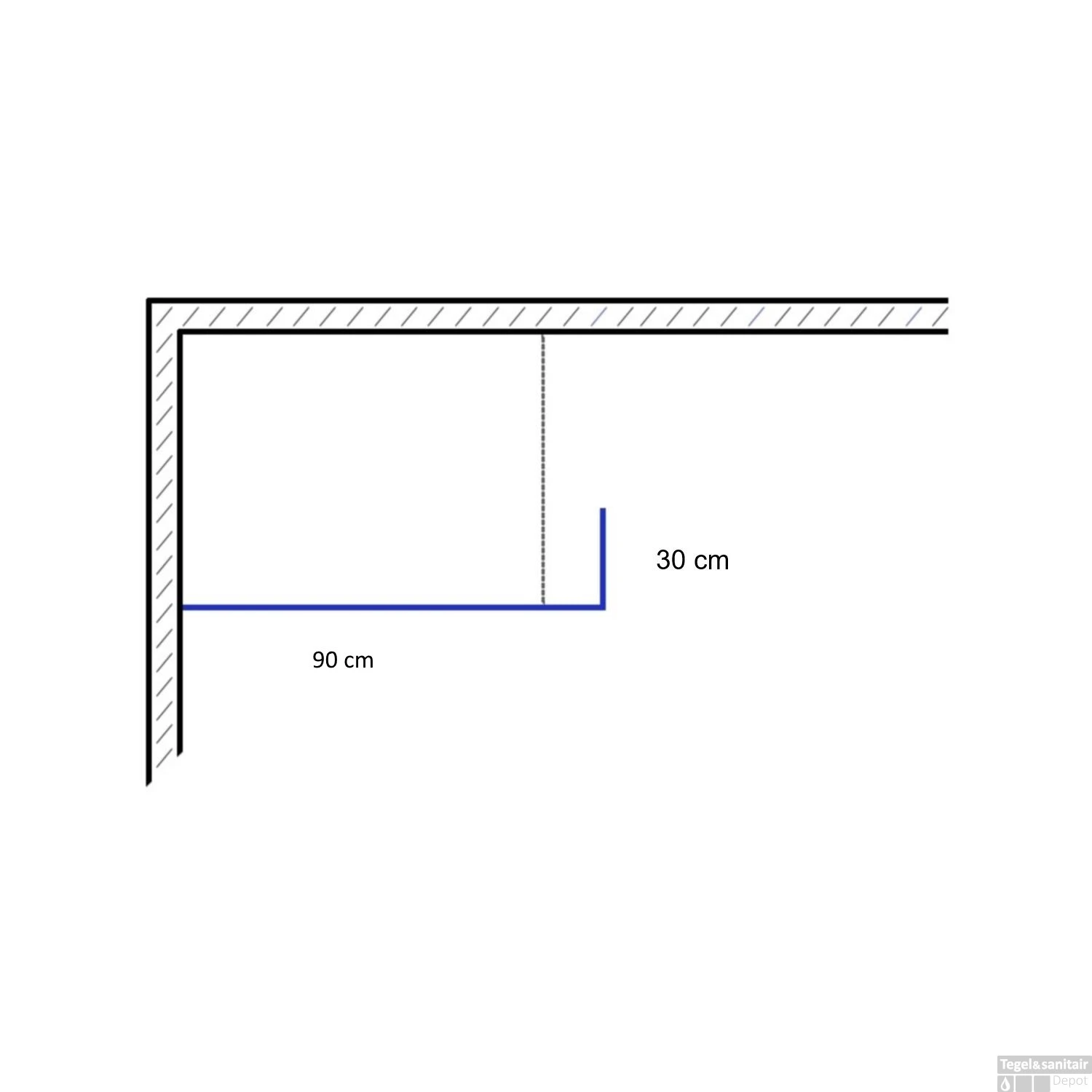 Inloopdouche Met Draaibare Zijwand 90x30x200 Cm 6mm Chroom - Afbeelding 2