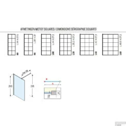Inloopdouche Novellini Kuadra H Squares 80x200 Cm Helder Glas Mat Zwart Raster -Winkel Voor Badkamerdouchebenodigdheden inloopdouche novellini squares 80x200 cm tech 1
