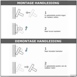 Handdoekhouder Sanicare Magnetisch Inkortbaar 60cm Rond Chroom -Winkel Voor Badkamerdouchebenodigdheden intructies info