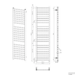 Handdoekradiator Sapho Dina Recht 40x156 Cm Metallic Antraciet 9 Handdoekradiator Sapho Dina Recht 40x156 Cm Metallic Antraciet -Winkel Voor Badkamerdouchebenodigdheden ir374 handdoekradiator sapho dina recht 40x156 cm metallic antraciet 4