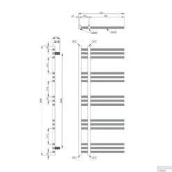 Handdoekradiator Sapho Magdalena Recht 50x120 Cm 408W Chroom -Winkel Voor Badkamerdouchebenodigdheden iz101 handdoekradiator sapho magdalena recht 50x120 cm 408w chroom 6