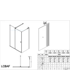 Douchecabine Lacus Capri 150 Cm Naar Binnen En Buiten Klapdeur 8mm Helder Glas -Winkel Voor Badkamerdouchebenodigdheden lacus caprifisso tech 5