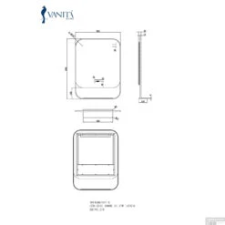 Led Spiegel Vanita Pollux 80x60 Cm Mat Zwart OP=OP -Winkel Voor Badkamerdouchebenodigdheden led spiegel vanita pollux 80x60 cm mat zwart tech