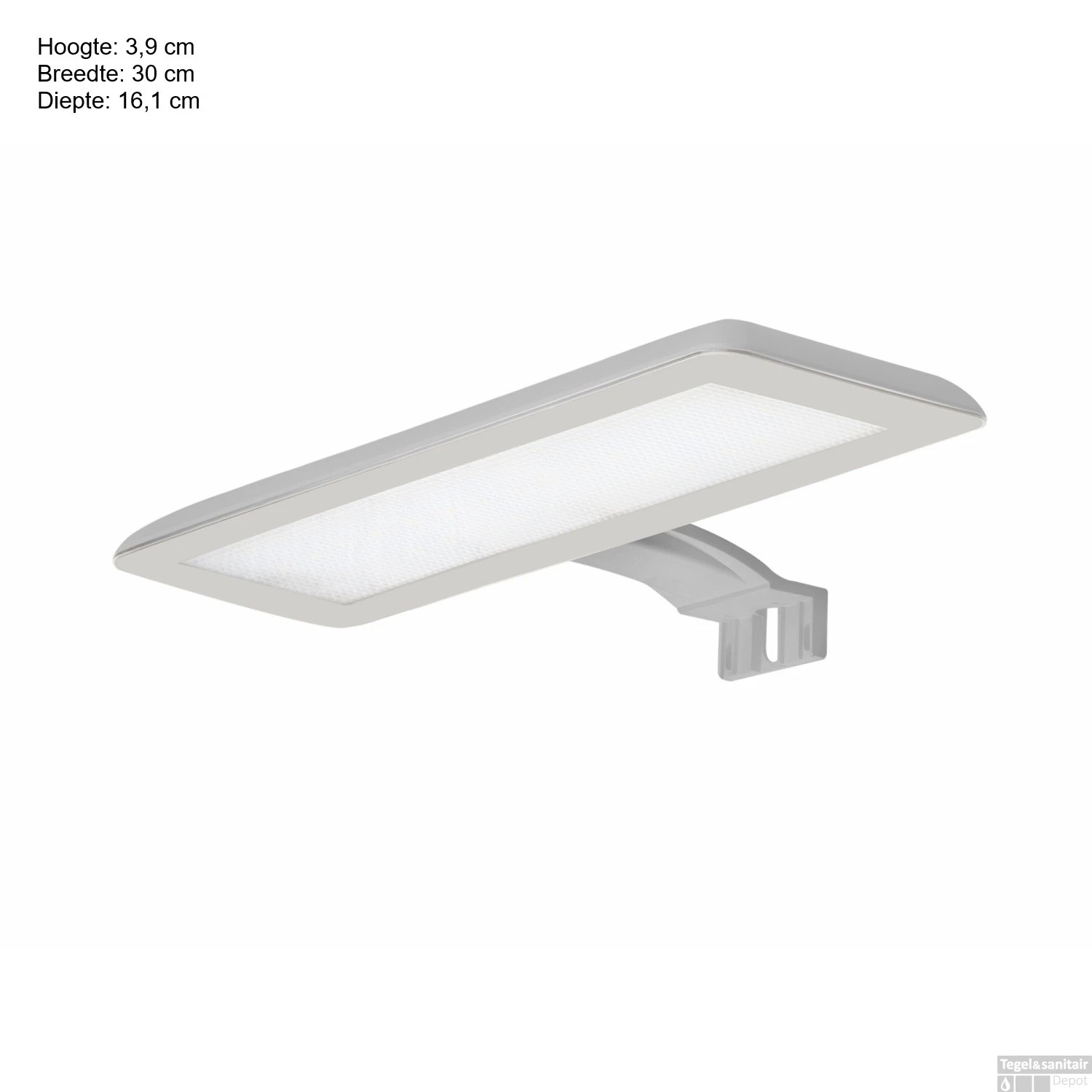 LED Spiegellamp Allibert Luceo 10 Watt 30x3,9x16,1 Cm Zilver - Afbeelding 3