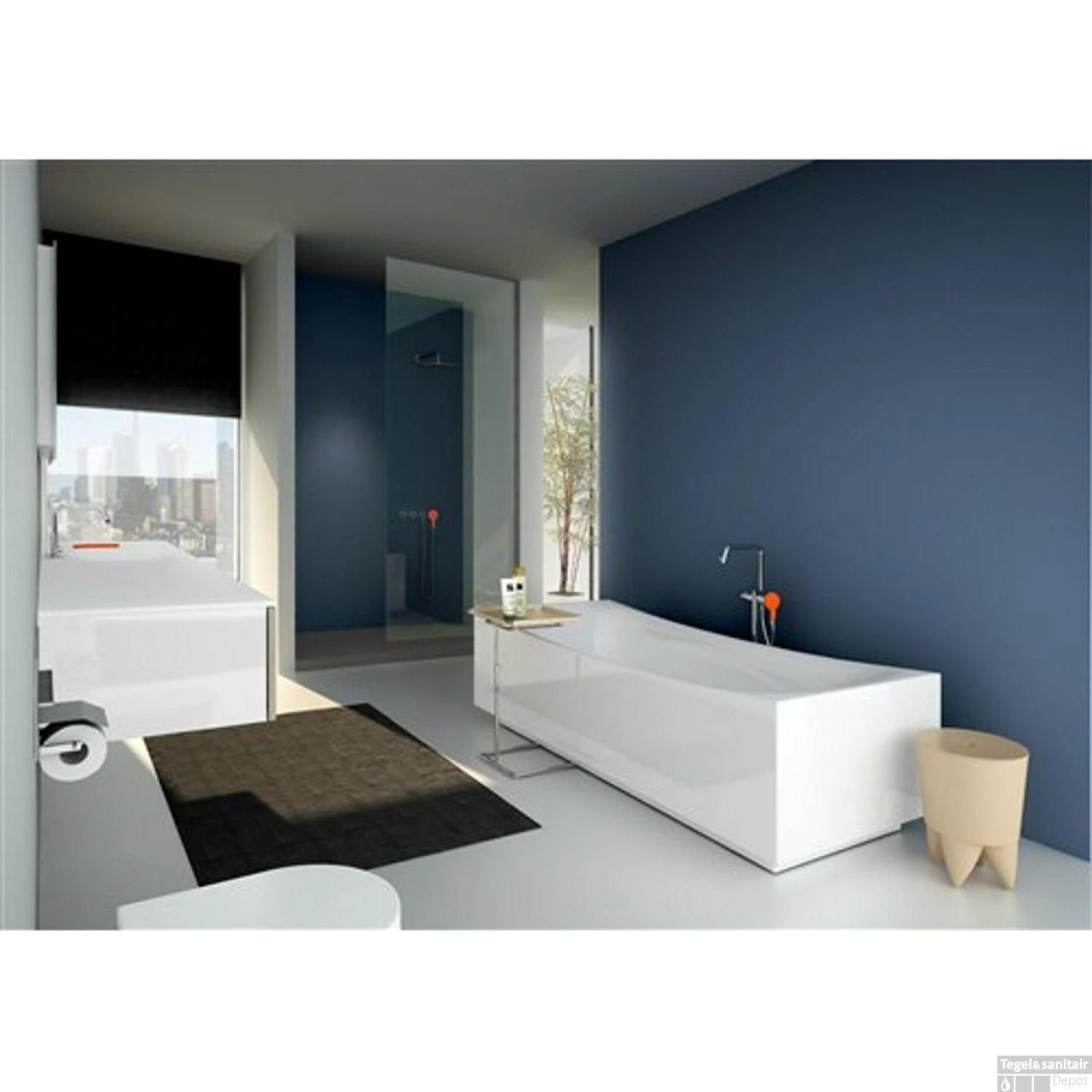 Ligbad Clou Hammock 200x85x59cm Acryl Glans Wit (Vrijstaand) 2 Ligbad Clou Hammock 200x85x59cm Acryl Glans Wit (Vrijstaand) - Afbeelding 2