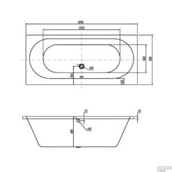 Ligbad Inbouw Boss & Wessing Puerto 180x80x50 Acryl Mat Wit -Winkel Voor Badkamerdouchebenodigdheden ligbad inbouw boss wessing puerto 180x80x50 acryl mat wit tech