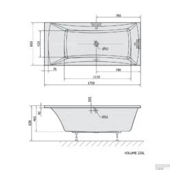 Ligbad Polysan Alia 170x80x45 Cm Acryl Wit -Winkel Voor Badkamerdouchebenodigdheden ligbad polysan alia 170x80x45 cm acryl wit sph41119 tech