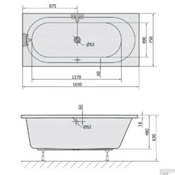Ligbad Polysan Astra Slim Inbouw 165x75x48 Cm Wit 5 Ligbad Polysan Astra Slim Inbouw 165x75x48 Cm Wit -Winkel Voor Badkamerdouchebenodigdheden ligbad polysan astra slim inbouw 165x75x48 cm wit sph32611s tech
