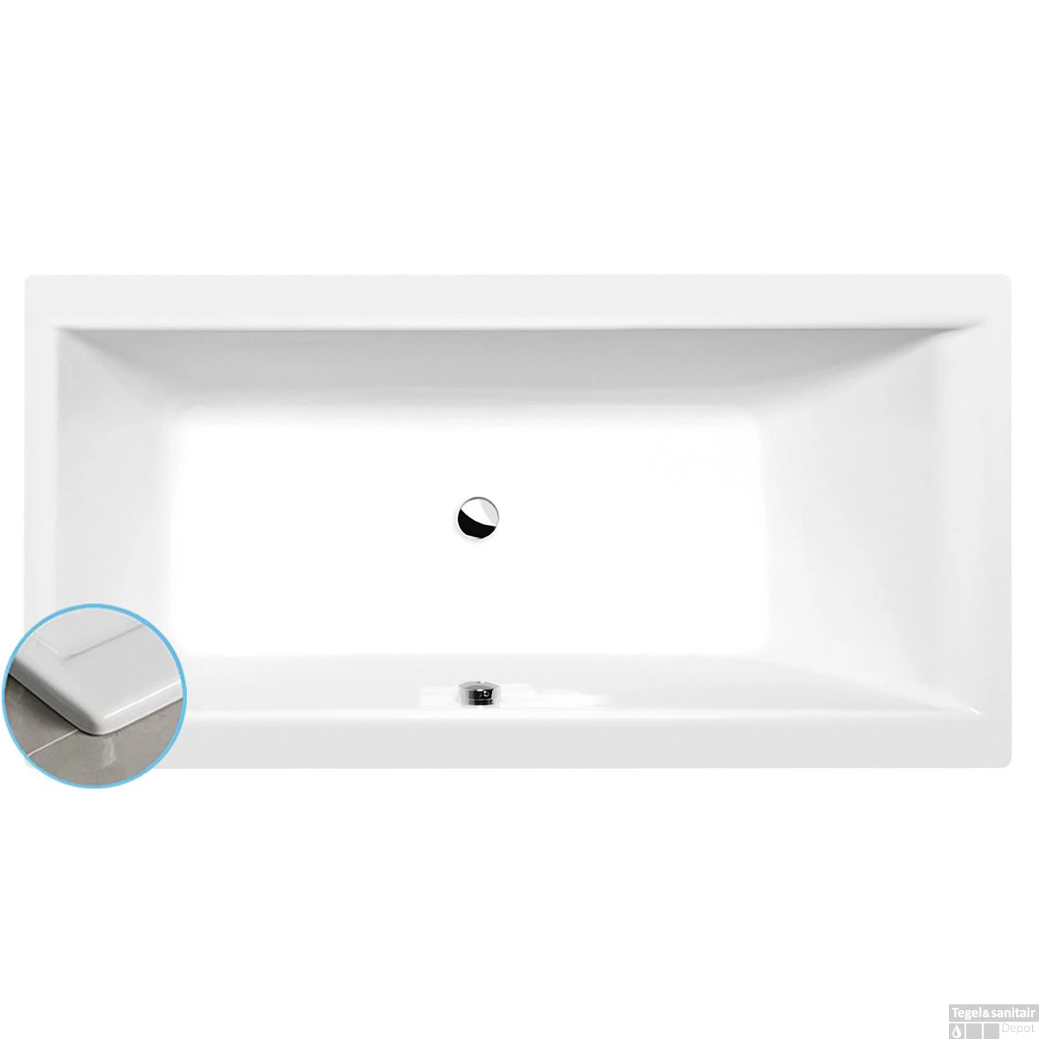 Ligbad Polysan Cleo Slim Inbouw 160x70x48 Cm Wit 2 Ligbad Polysan Cleo Slim Inbouw 160x70x48 Cm Wit - Afbeelding 2