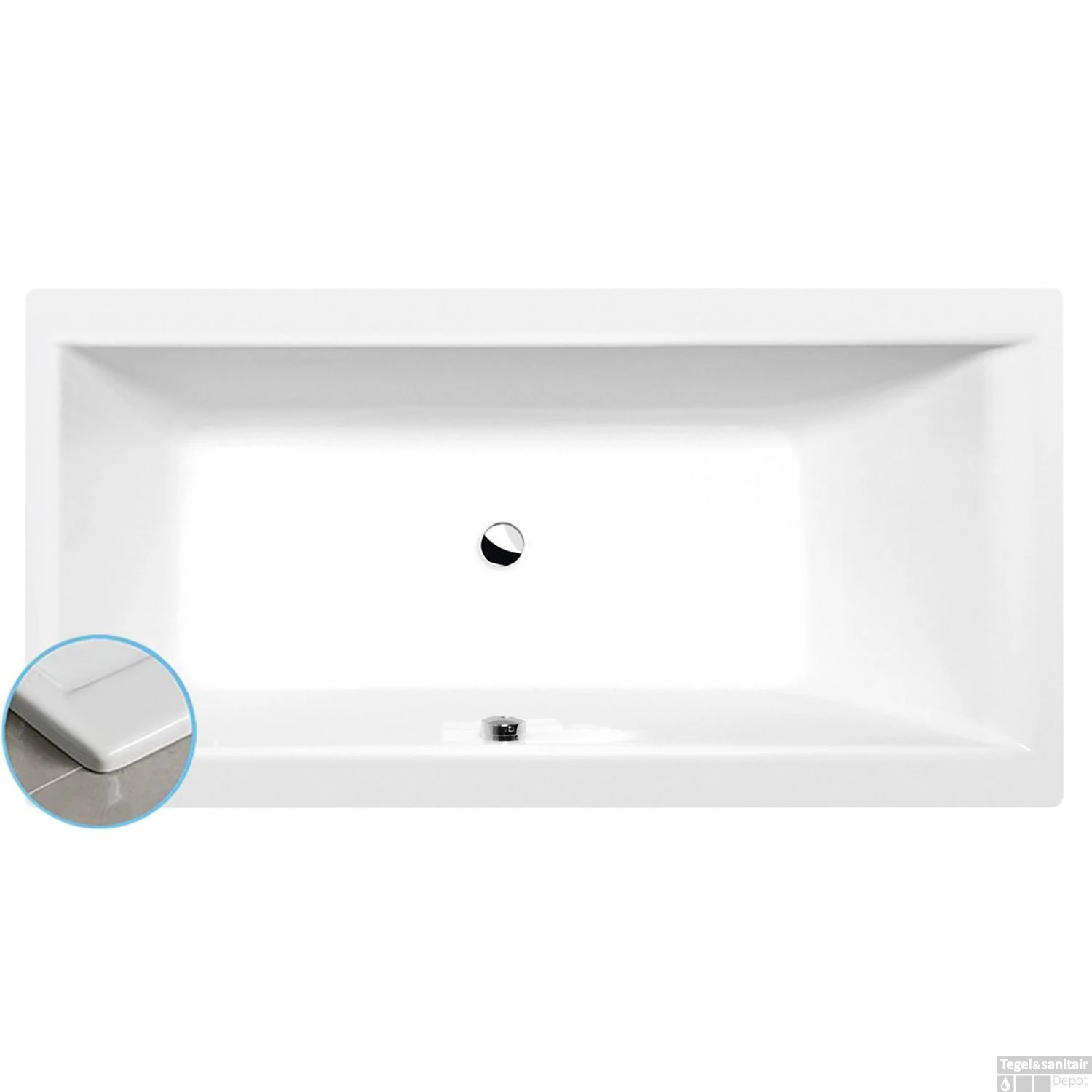 Ligbad Polysan Cleo Slim Inbouw 180x80x48 Cm Wit 2 Ligbad Polysan Cleo Slim Inbouw 180x80x48 Cm Wit - Afbeelding 2