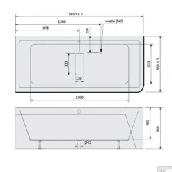 Ligbad Polysan Marlene 195x85x63 Cm Asymmetrisch Links Zwart / Wit 5 Ligbad Polysan Marlene 195x85x63 Cm Asymmetrisch Links Zwart / Wit -Winkel Voor Badkamerdouchebenodigdheden ligbad polysan marlene 195x85x63 cm asymmetrisch links zwart wit sph78731mclb tech