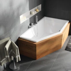 Ligbad Sanindusa Delta Compact Rechts 160x90 Cm Wit -Winkel Voor Badkamerdouchebenodigdheden ligbad sanindusa delta compact rechts 160x90 cm wit sfeer