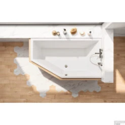 Ligbad Sanindusa Delta Compact Rechts 160x90 Cm Wit -Winkel Voor Badkamerdouchebenodigdheden ligbad sanindusa delta compact rechts 160x90 cm wit sfeer