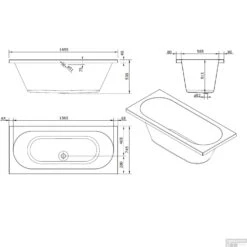 Ligbad Sanindusa Urb.y 170x75 Cm Acryl Wit -Winkel Voor Badkamerdouchebenodigdheden ligbad sanindusa urb.y 170x70 cm acryl wit tech 1