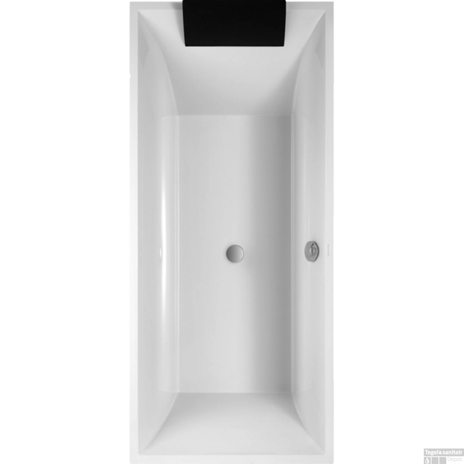 Ligbad Villeroy & Boch Squaro Quaryl 180x80 CM Met Poten Wit Alpin - Afbeelding 2