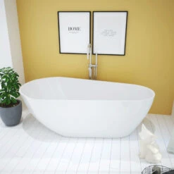 Ligbad Vrijstaand Boss & Wessing 173x85x56 Cm Wit -Winkel Voor Badkamerdouchebenodigdheden ligbad vrijstaand boss wessing 173x85x56 cm wit detail1