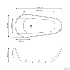 Ligbad Vrijstaand Boss & Wessing 173x85x56 Cm Wit -Winkel Voor Badkamerdouchebenodigdheden ligbad vrijstaand boss wessing 173x85x56 cm wit tech