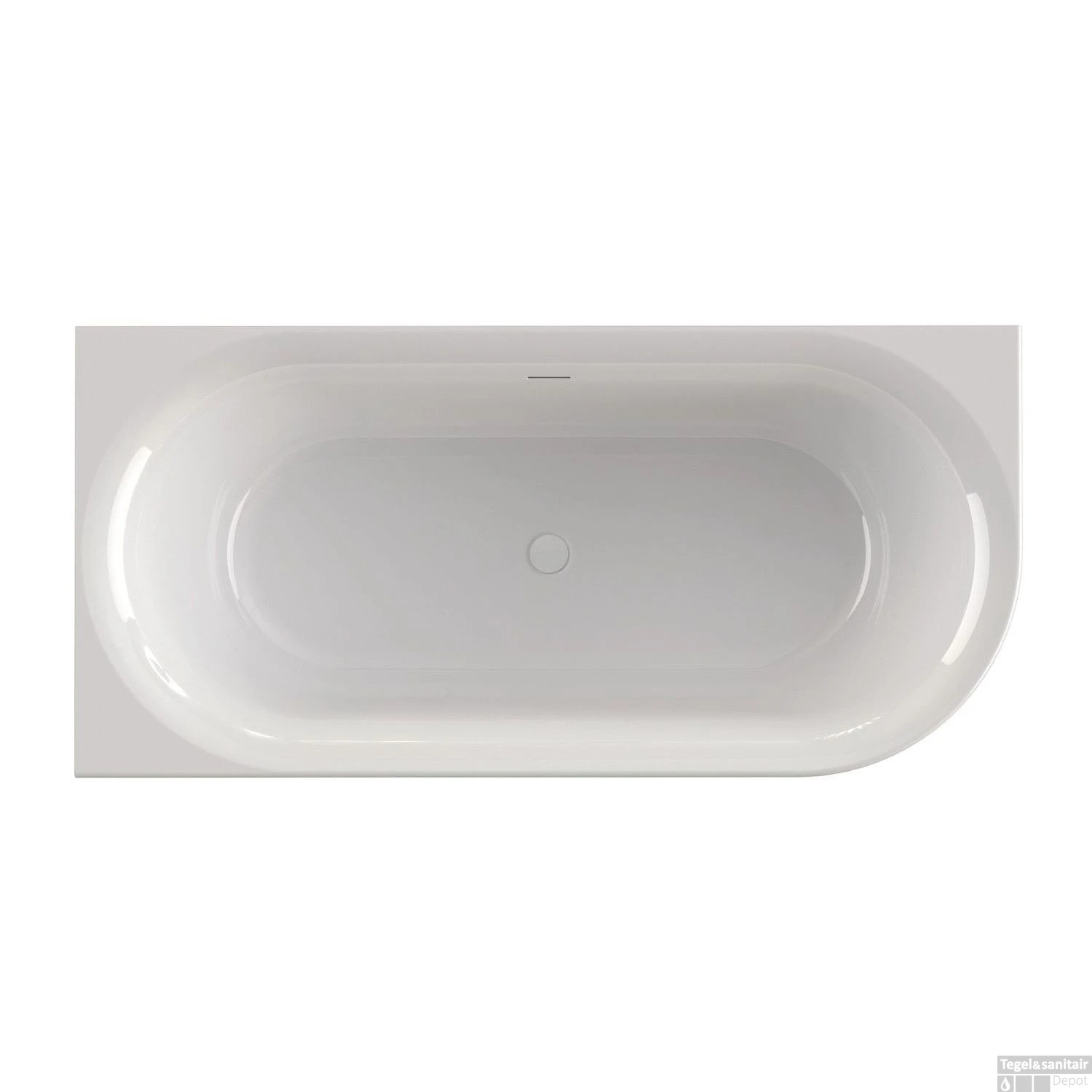 Ligbad Xenz Fay Hoekbad Links 155x80 Cm Glanzend Wit