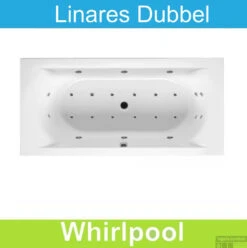 Ligbad Riho Linares 190 X 90 Cm Mat Wit Whirlpool Dubbel Systeem