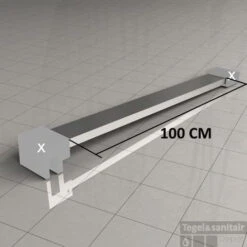 BWS Losse Vierkante Stabilisatiestang 100 Cm Chroom -Winkel Voor Badkamerdouchebenodigdheden losse vierkante stabilisatiestang 100cm 1