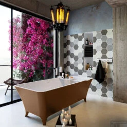 LUNDY Vrijstaand Bad 170x75cm Kleur Rust / Talc 14 LUNDY Vrijstaand Bad 170x75cm Kleur Rust / Talc -Winkel Voor Badkamerdouchebenodigdheden lundy 3 00011