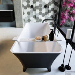 LUNDY Vrijstaand Bad 170x75cm Kleur Urban / Talc 15 LUNDY Vrijstaand Bad 170x75cm Kleur Urban / Talc -Winkel Voor Badkamerdouchebenodigdheden lundy 4 00003